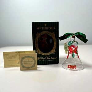 Waterford Holiday Heirloom Lismore Bell Ornament. 
2000.